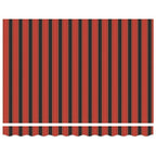 Markise Einziehbar Orange und Braun 3x2,5 m Stoff und Aluminium