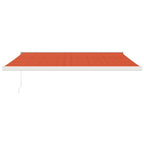Markise Einziehbar Orange und Braun 4x3 m Stoff & Aluminium