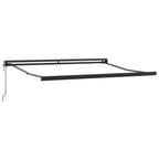 Markise Einziehbar Orange und Braun 3x2,5 m Stoff und Aluminium