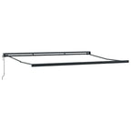 Markise Einziehbar Orange und Braun 4x3 m Stoff & Aluminium