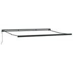 Markise Einziehbar Orange und Braun 4,5x3 m Stoff und Aluminium