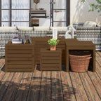 4-tlg. Gartenbox-Set Honigbraun Massivholz Kiefer