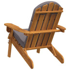 Adirondack-Gartenstuhl mit Kissen Massivholz Akazie
