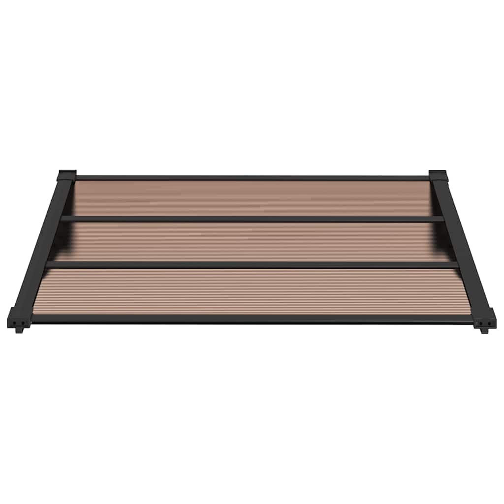 Türvordach Schwarz 122x90 cm Polycarbonat