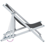 Strandstühle 2 Stk. Klappbar Aluminium und Textilene