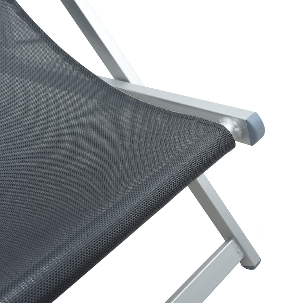 Strandstühle 2 Stk. Klappbar Aluminium und Textilene