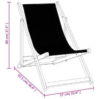 Strandstühle 2 Stk. Klappbar Aluminium und Textilene