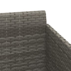 Sonnenliege mit Kissen Grau 182x118x63 cm Poly Rattan