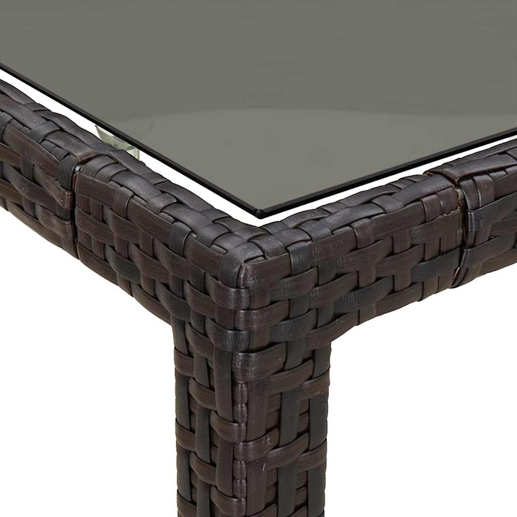Gartentisch Braun 90 x 90 x 75 cm Poly-Rattan