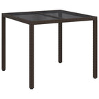 Gartentisch Braun 90 x 90 x 75 cm Poly-Rattan