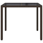 Gartentisch Braun 90 x 90 x 75 cm Poly-Rattan