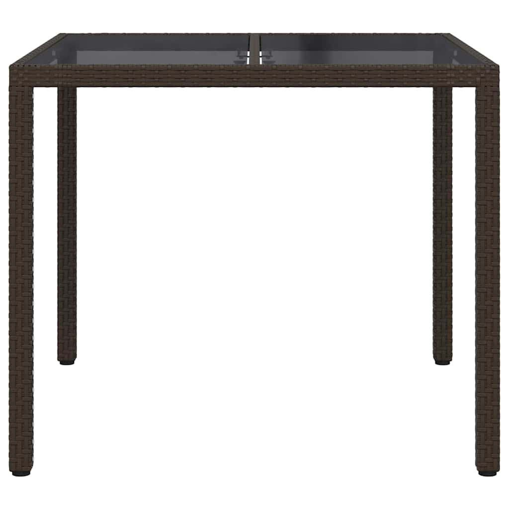 Gartentisch Braun 90 x 90 x 75 cm Poly-Rattan