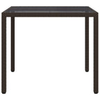 Gartentisch Braun 90 x 90 x 75 cm Poly-Rattan