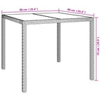 Gartentisch Braun 90 x 90 x 75 cm Poly-Rattan