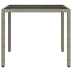 Gartentisch Grau 90 x 90 x 75 cm Poly-Rattan