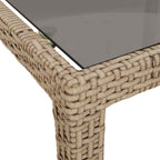 Gartentisch Beige 90 x 90 x 75 cm Poly-Rattan