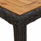 Gartentisch Schwarz 90 x 90 x 75 cm Poly-Rattan