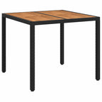 Gartentisch Schwarz 90 x 90 x 75 cm Poly-Rattan