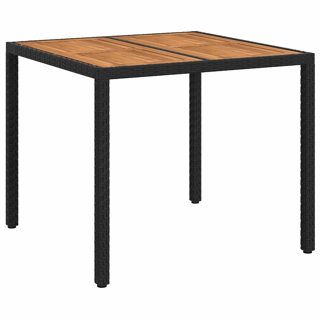 Gartentisch Schwarz 90 x 90 x 75 cm Poly-Rattan