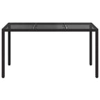 Gartentisch Schwarz 150 x 90 x 75 cm Poly-Rattan