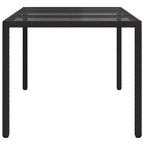 Gartentisch Schwarz 150 x 90 x 75 cm Poly-Rattan