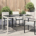 Gartentisch Weiß 150 x 90 x 75 cm Poly-Rattan