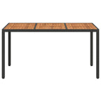 Gartentisch Schwarz 150 x 90 x 75 cm Poly-Rattan