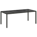 Gartentisch Schwarz 190 x 90 x 75 cm Poly-Rattan