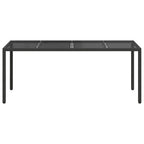 Gartentisch Schwarz 190 x 90 x 75 cm Poly-Rattan