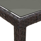 Gartentisch Braun 250 x 100 x 75 cm Poly-Rattan