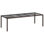 Gartentisch Braun 250 x 100 x 75 cm Poly-Rattan