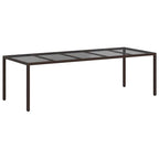 Gartentisch Braun 250 x 100 x 75 cm Poly-Rattan