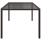 Gartentisch Braun 250 x 100 x 75 cm Poly-Rattan