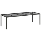 Gartentisch Pur Schwarz 250 x 100 x 75 cm Poly-Rattan