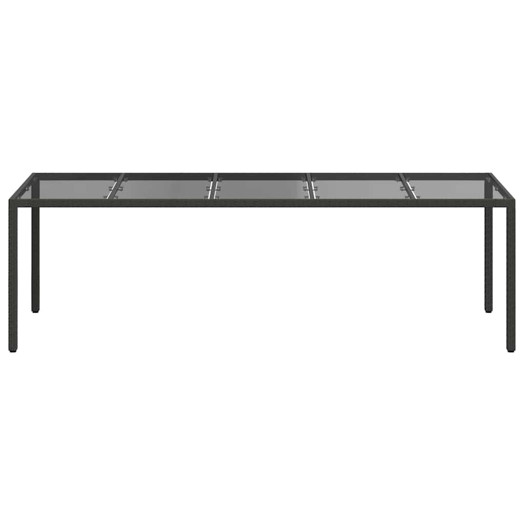 Gartentisch Pur Schwarz 250 x 100 x 75 cm Poly-Rattan