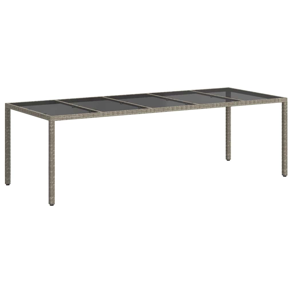 Gartentisch Grau 250 x 100 x 75 cm Poly-Rattan