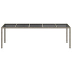 Gartentisch Grau 250 x 100 x 75 cm Poly-Rattan