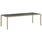 Gartentisch Beige 250 x 100 x 75 cm Poly-Rattan