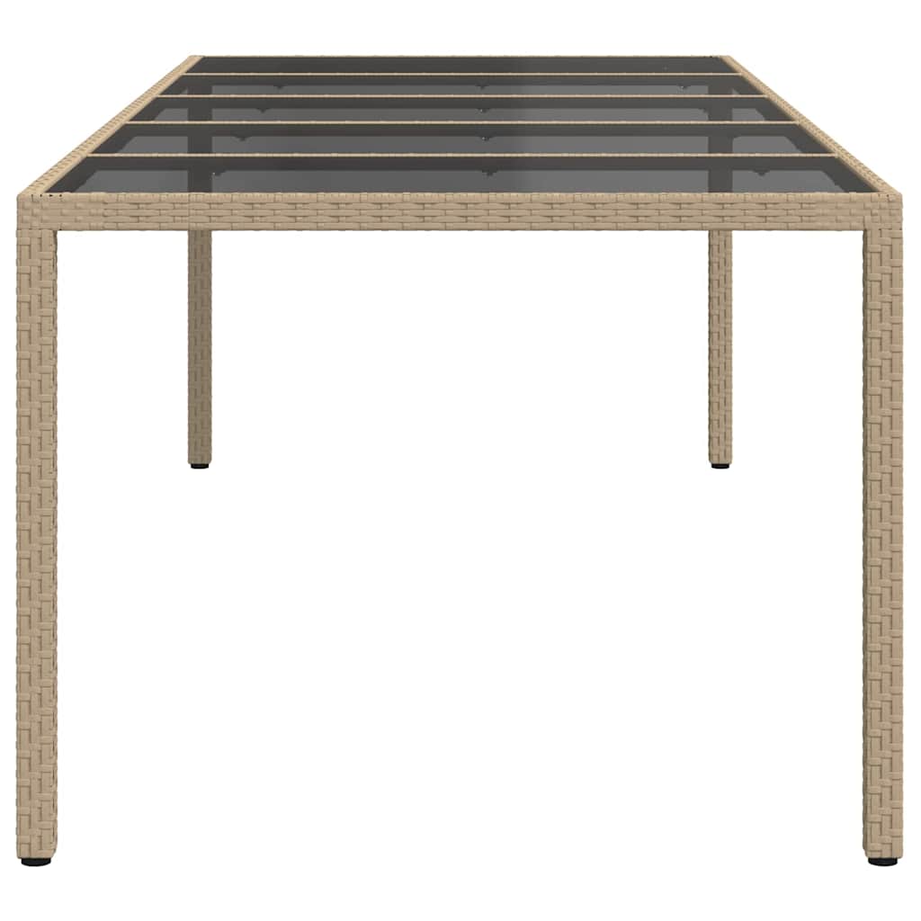 Gartentisch Beige 250 x 100 x 75 cm Poly-Rattan