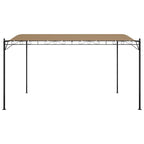 Markise Taupe 4x3 m 180 g/m² Stoff und Stahl