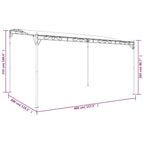 Markise Taupe 4x3 m 180 g/m² Stoff und Stahl