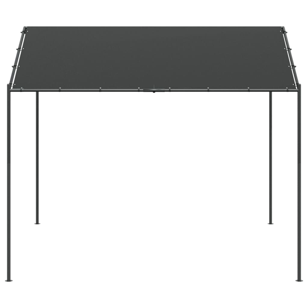 Gartenpavillon Anthrazit 3x3 m Stahl und Stoff