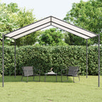 Pavillon 4 x 4 x 2,6 m Weiß Stahl und Polyester 180 gsm