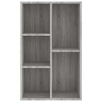 Bücherregal/Sideboard Grau Sonoma 50x25x80 cm Holzwerkstoff