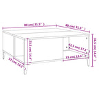 Couchtisch Weiß 80x80x36,5 cm Holzwerkstoff
