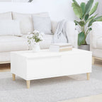 Couchtisch Weiß 90x50x36,5 cm Holzwerkstoff