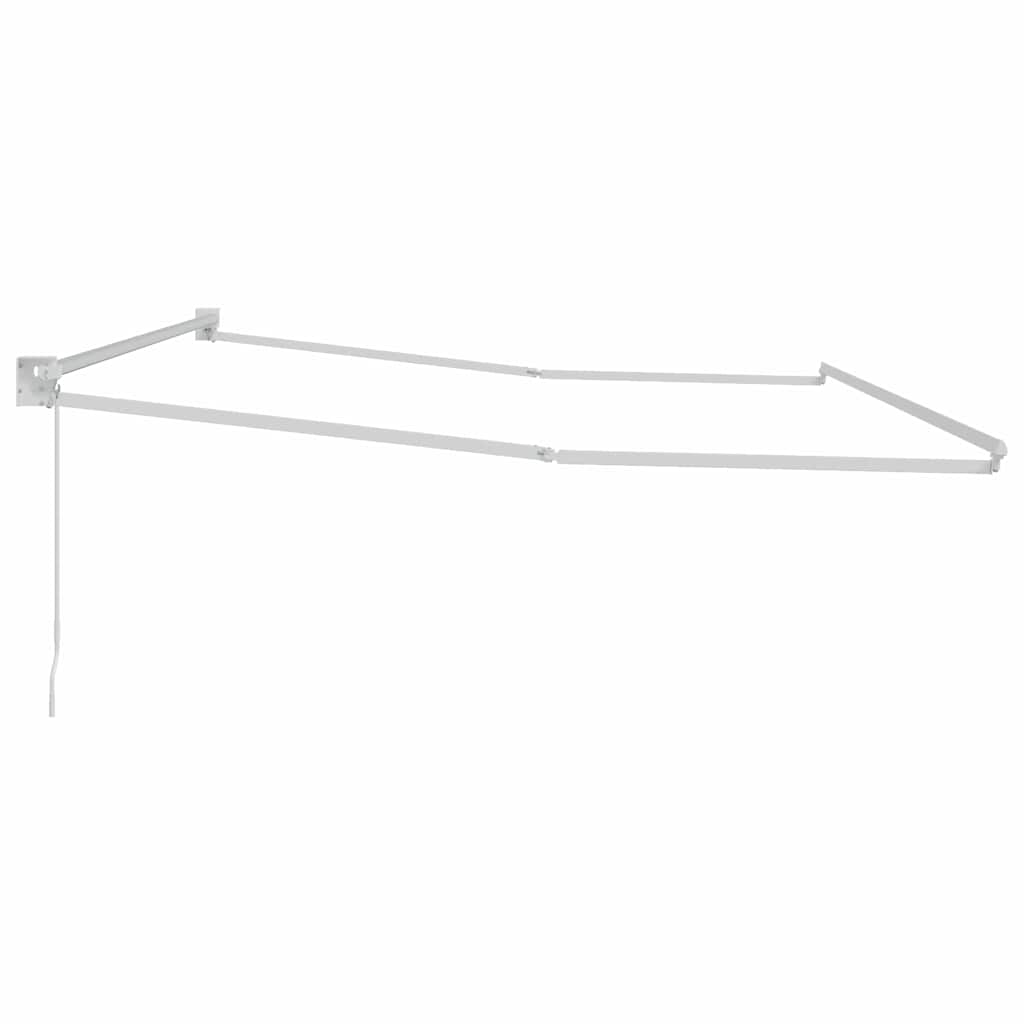 Ausziehbarer Sonnenschirmrahmen Weiß 500 x 300 cm Aluminium