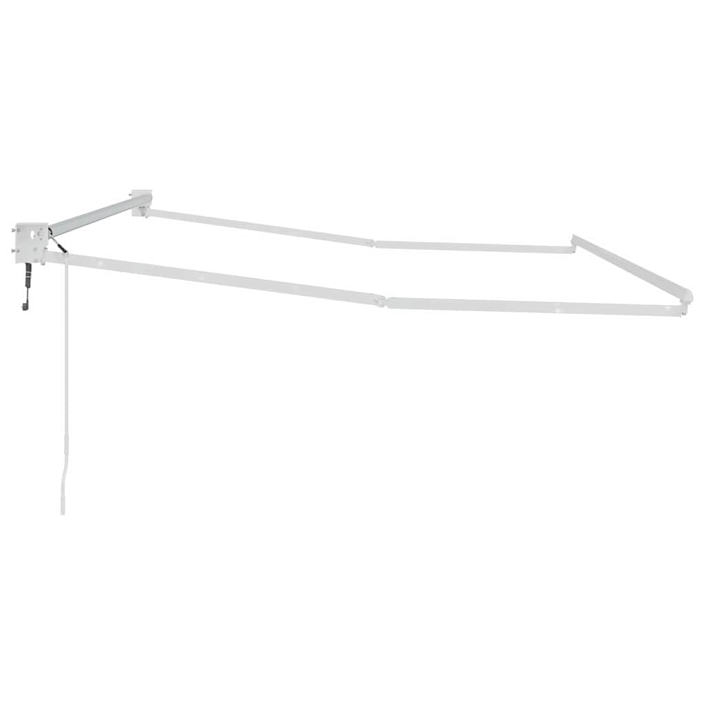 Ausziehbarer Sonnenschirmrahmen Weiß 300 x 250 cm Aluminium