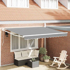 Ausziehbarer Sonnenschirmrahmen Weiß 350 x 250 cm Aluminium