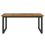 Gartentisch mit Gestell U-Form 180x90x75 cm Akazie Massivholz